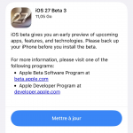 iOS 27 Beta 3 disponible au telechargement